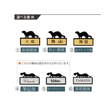 画像をギャラリービューアに読み込む, ミニ表札 フェレット