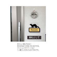 画像をギャラリービューアに読み込む, ミニ表札 フェレット